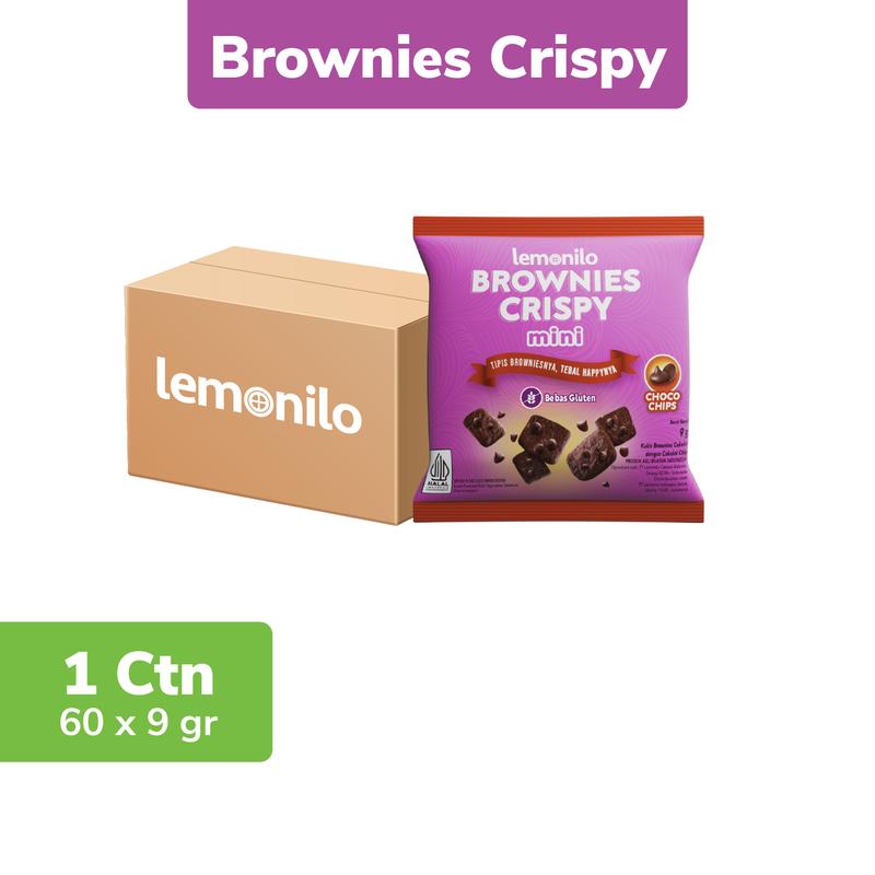 60 pcs Lemonilo Brownies Crispy Chocochips 9g - Shop | Tokopedia