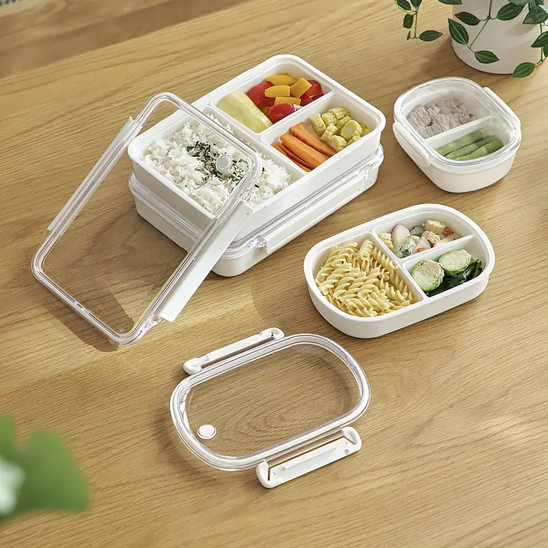 Kotak Makan Siang Plastik Anti Bocor dengan Slot - Kitchenware 6