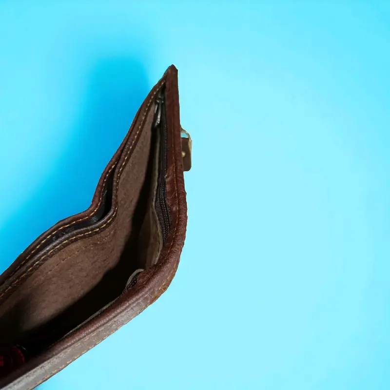 Dompet Kulit Variasi resleting Coklat 2