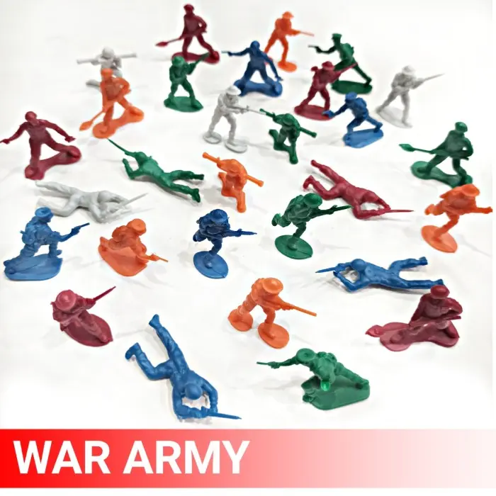 PAKET 100 Pcs (180 gr) MAINAN TENTARA MURAH PLASTIK WAR ARMY - UNTUK KOLEKSI & ISI KADO KADOAN ANAK Toy 0