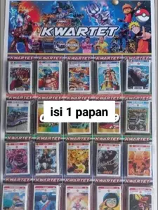 Mainan Wayang kwartet 1 papan isi 640 gambar mainan hiburan anak