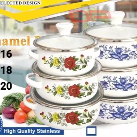 Panci Cookware Enamel Set