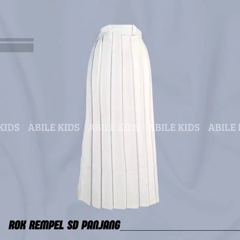 Rok Panjang SD/MI Model Rempel Merah Putih Hijau Cokelat Hitam 6