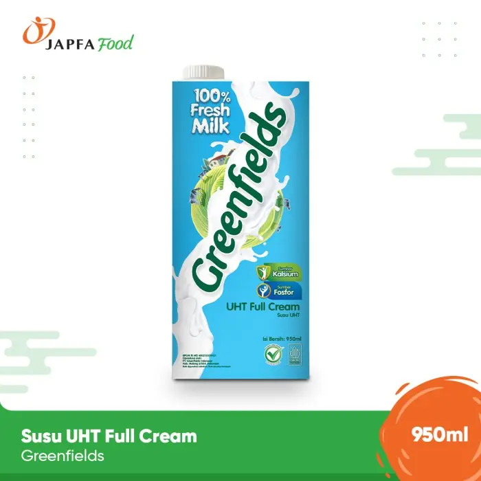 Greenfields Susu UHT Full Cream 950ml  - 100% Fresh Milk dari Greenfields Farm 0