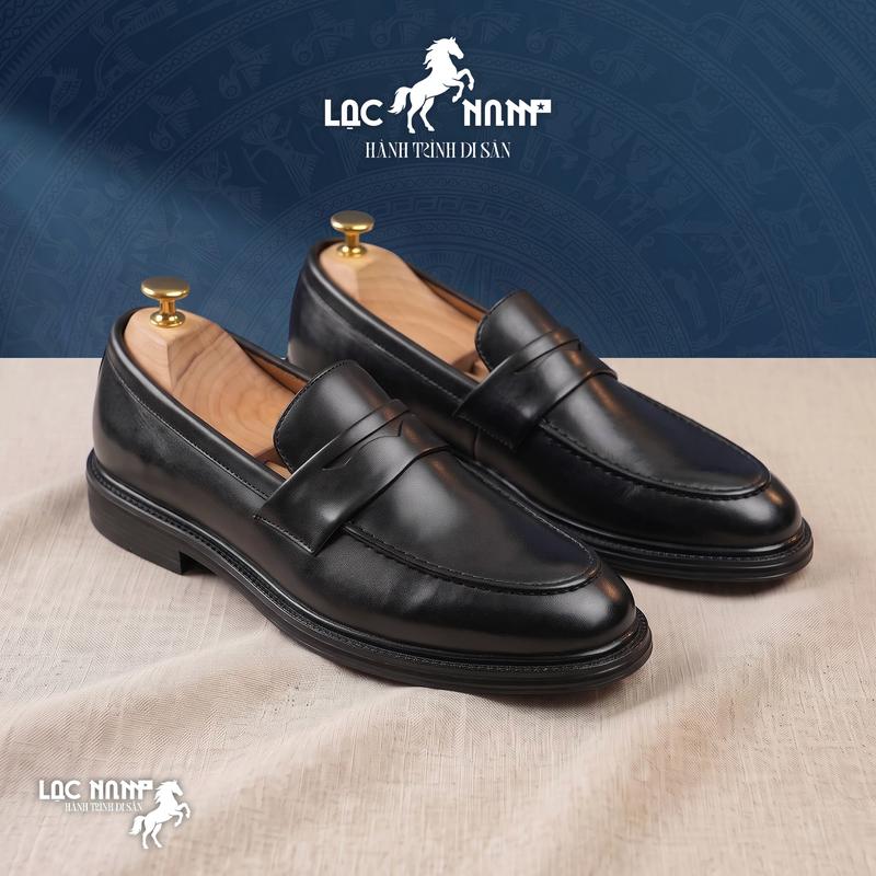 Giày Penny Loafer Nam Classic Lạc Nam – Tăng Chiều Cao 5cm, Da Bê Lì, Công Sở
