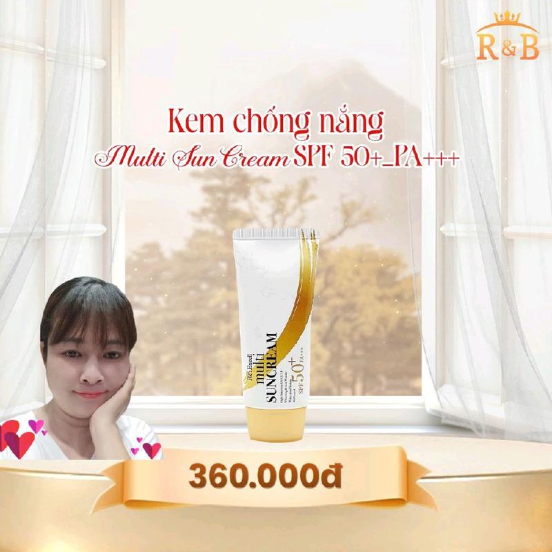  Kem Chống Nắng Multi Sun Cream SPF 50+ PA+++ dưỡng ẩm 50ml Collagen Extra Hàn Quốc Nữ  Làm Đẹp Da Women  Skincare Sunscreen Nâng tone Tông korean Trà kemchong nangme chong zinc oxide bb 