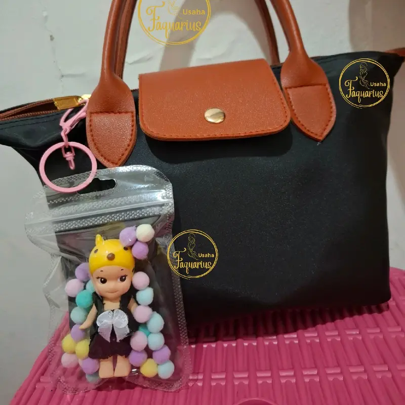 Ganci Sonny Angel OPP set pita / sonny angel laut / sonny angel animal / gantungan kunci sonny angel / gantungan tas sonny angel / rok sonny angel / jumpsuit sonny angel / sonny angel dreaming / soony angel hipper Hitam 1