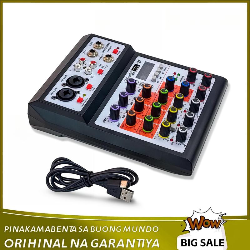 KP4 Audio mixer professional 4 channel mixer, support Bluetooth USB MP3 playback Amplifier 1