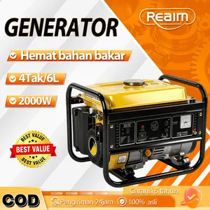 REAIM Genset Bensin Generator Bensin Mesin Genset Genset Portable 4 Tak 2000W 6L Hemat Bahan Bakar