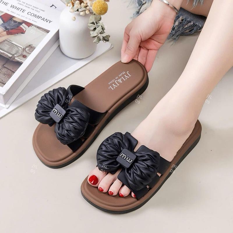 Dép Nơ mới 2 phân hàng cao su non QC mềm êm chân