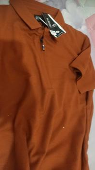 Product Review of Baju Kaos Polos Shirt Resleting Depan Lengan Pendek Kerah Polos Zipper Katun from s**a 1