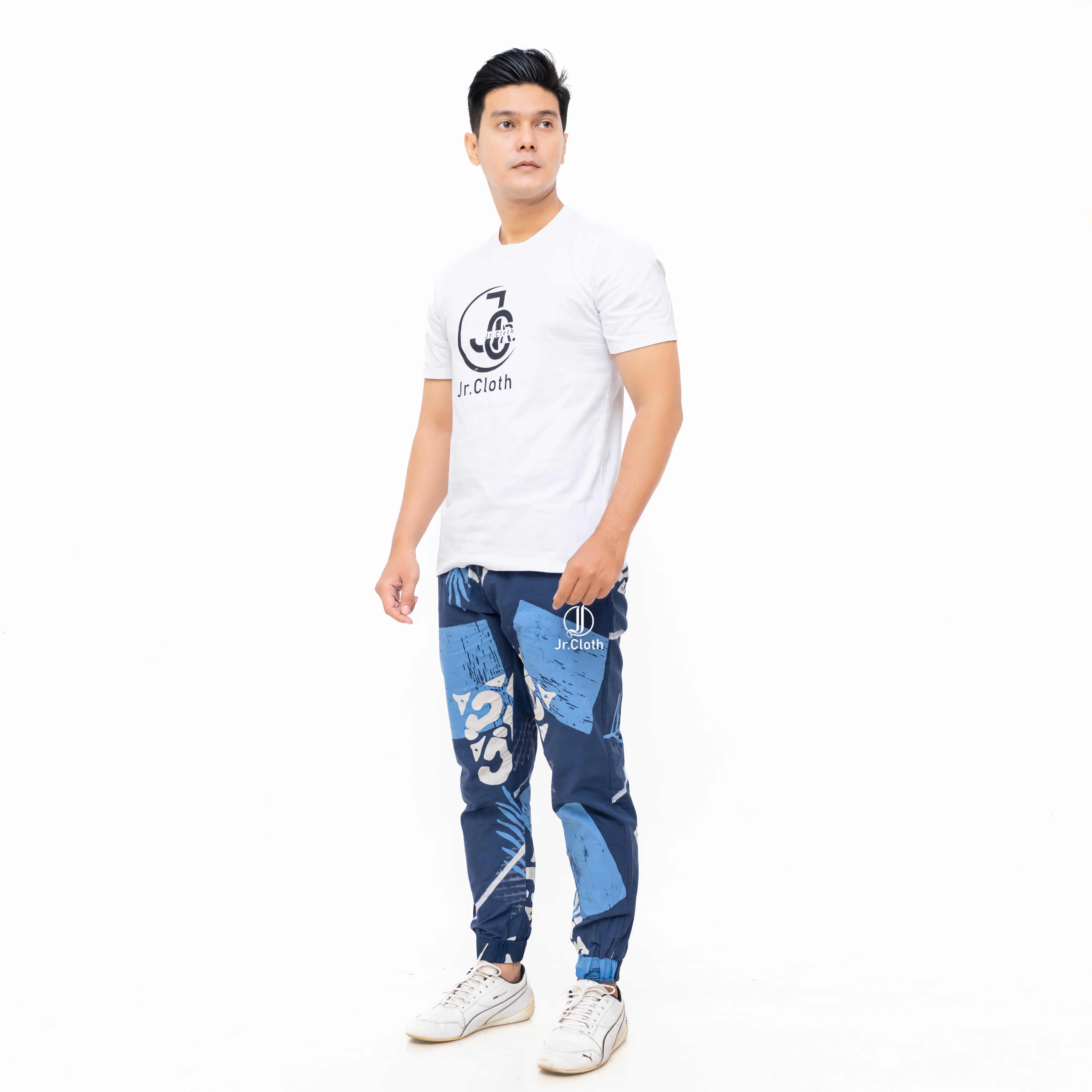 Jr Cloth ~ Celana Panjang Pria Motif Abstrak Katun Sport