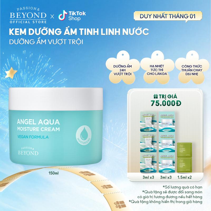   Beyond Official  Kem dưỡng ẩm Tinh Linh Nước hỗ trợ dưỡng ẩm Beyond Angel Aqua Moisture Cream 150ml 