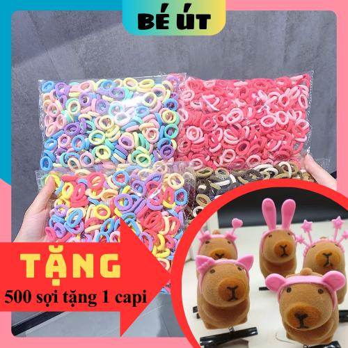 Túi 50, 100, 500 dây thun nhỏ cột tóc/chun buộc tóc đủ màu cho bé siêu co dãn…