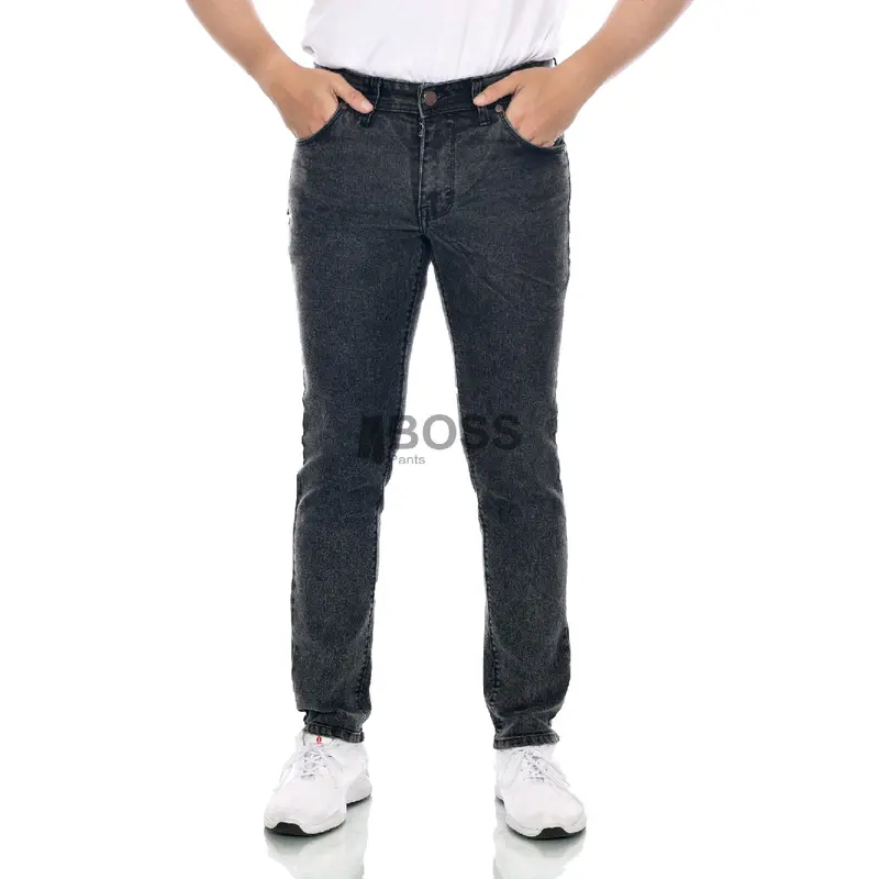 ZELLVO  - Celana Jeans JUMBO BLACK SANDWASH Panjang Slimfit Stretch Premium Soft Jeans Nyaman Tebal Melar Santai Distro 5
