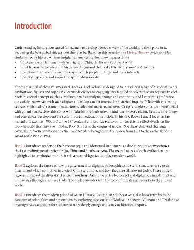 Living History: A History of China, India and Southeast Asia for Lower Secondary Book 1 1