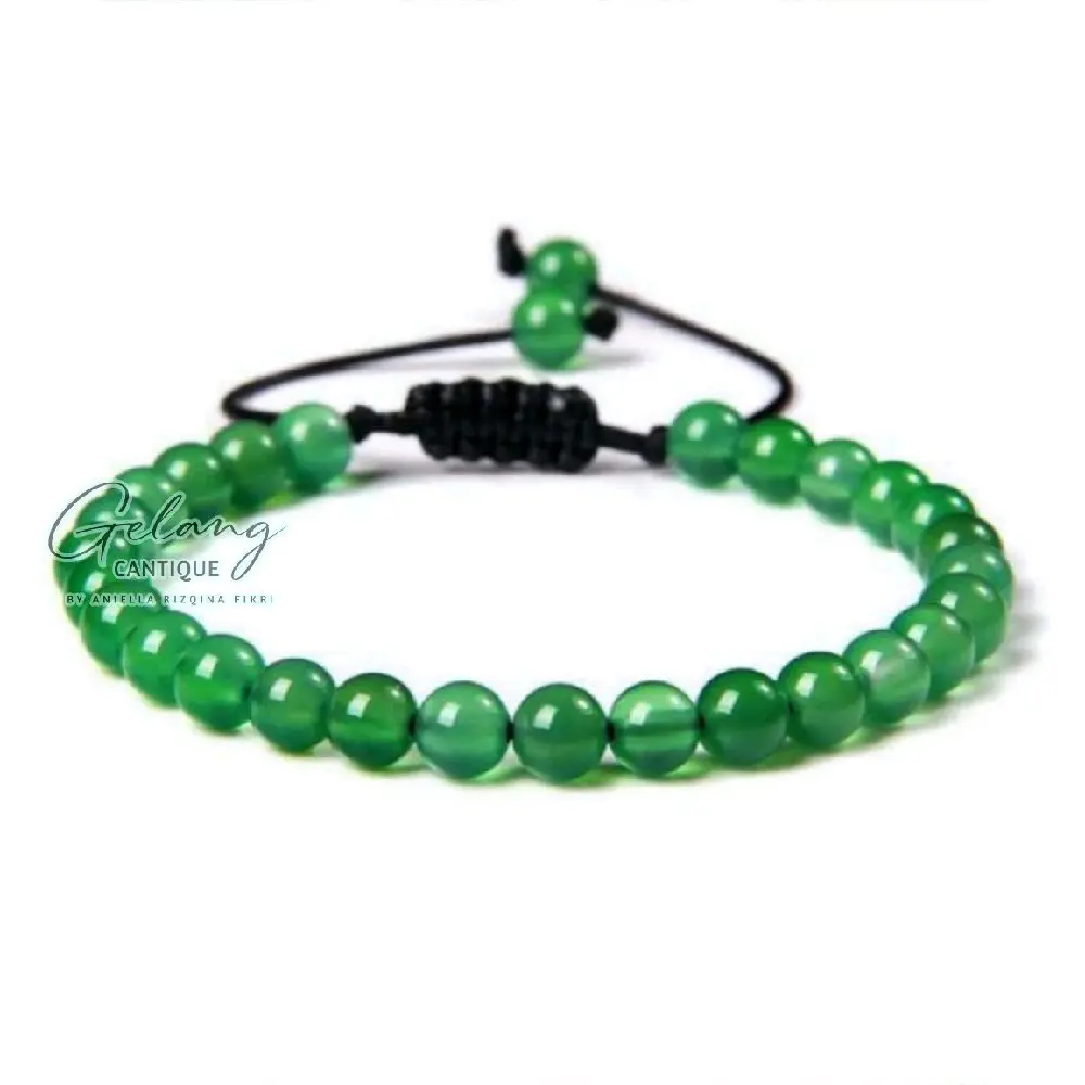 Gelang Batu Alam Giok Hijau Giok Burma Ukuran 4/6/8 mm, Gelang Kesehatan, Gelang Yoga, Gelang Chakra Bracelets Tali Pria Wanita harian gelang & bangle serut hoki keberuntungan bracelet model tangan