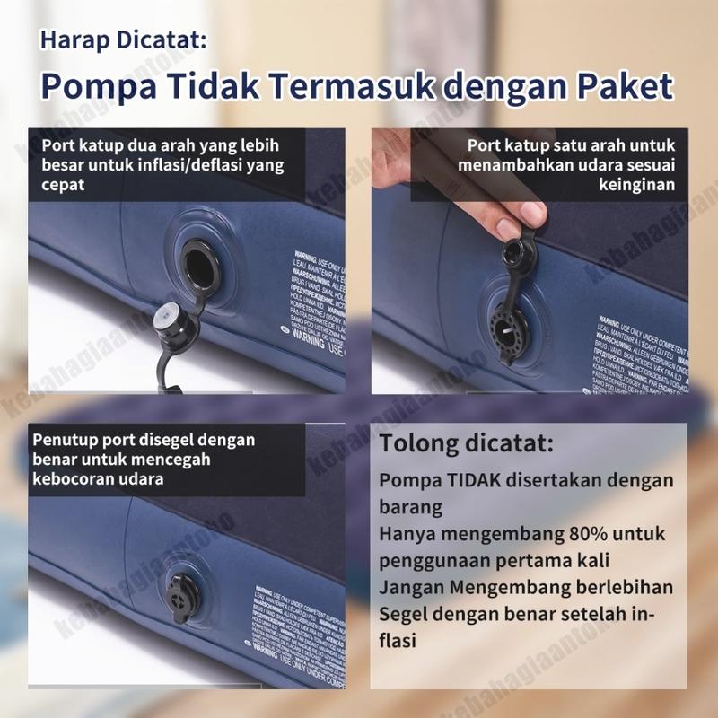 Bestway Kasur Angin Queen Size kasur portable Travelling Kasur Tiup Biru Kasur Angin Double/Kasur Angin Double Murah Single Kasur Berkemah Camping Lipat Tiup Portable/Matras Kasur Angin Karet Sofa Bed Pompa Angin Listrik Pompa Kasur Angin + pompa 3