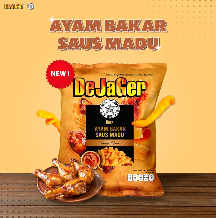 Dejager Net Rasa Ayam Bakar Saus Madu 1 pack isi 10 pcs