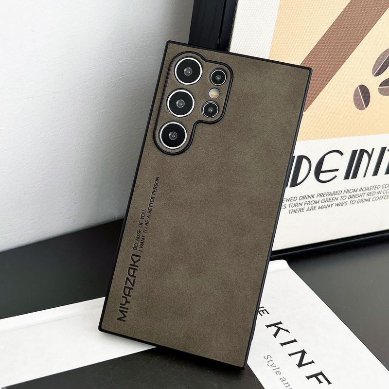 Ốp Điện Thoại Thích Hợp Cho Samsung S22Ultra S23Ultra Da Cảm Giác Như Da S24plus S21 Nam Cảm Giác Chất Lượng Cao Galaxys23 Bao Gồm Tất Cả Đơn Giản Chống Sốc Thời Trang Cho Nữ S23 Và S25Ultra