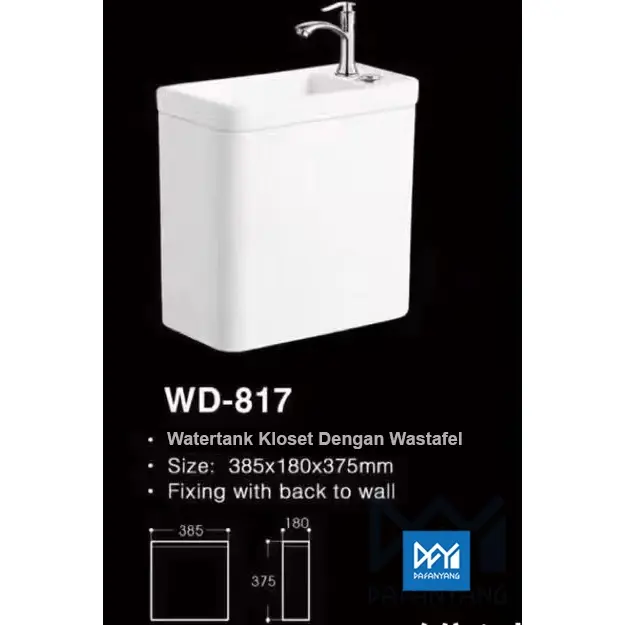 Kloset Jongkok Flush 1 Set Dengan Water tank Wastafel Keramik Model Terbaru | Toilet Jongkok Flush Water Tangki Wastafel Ceramic WC 3