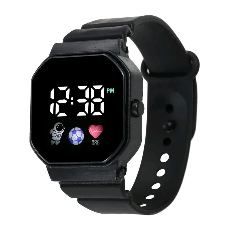 Promo! Jam Tangan LED Digital Pria Wanita Rubber Electronic Fashion Couple Anak Remaja 4