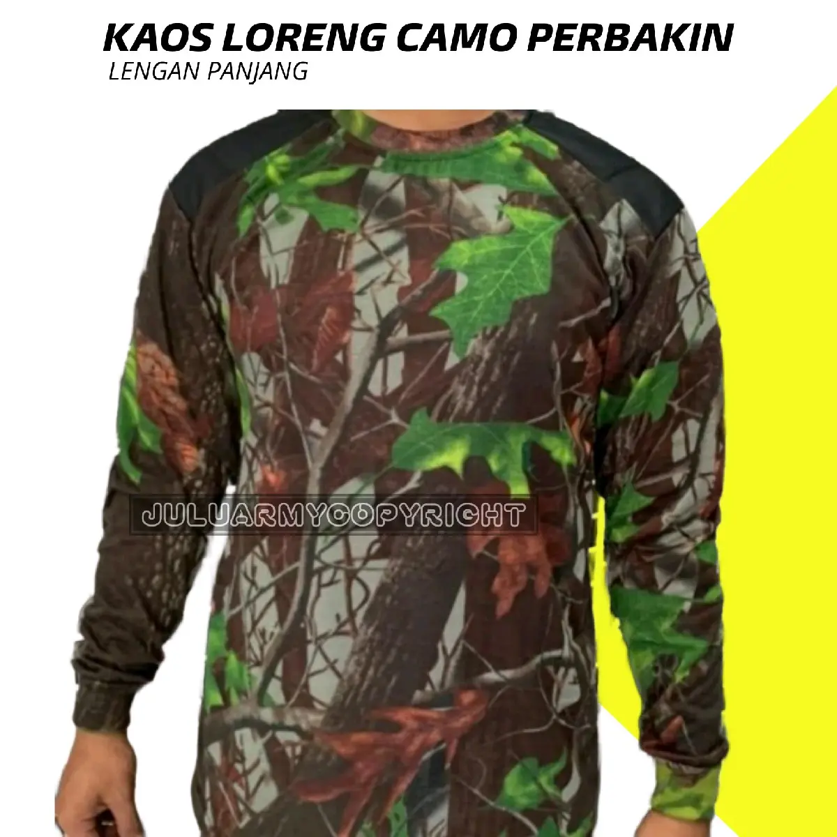 KAOS/DECKER LORENG PEMBURU CAMO PERBAKIN LENGAN PANJANG