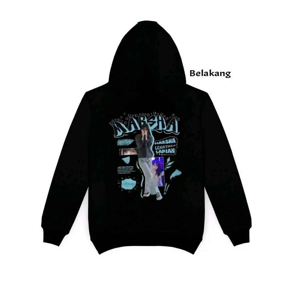 Jaket Hoodie JKT48 Grafity Marsha Sweater Wanita Free Pc