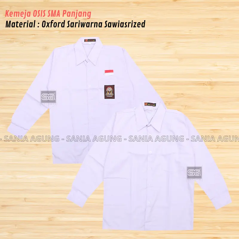 SERAGAM SMA BAJU PUTIH PANJANG PUTRI 1