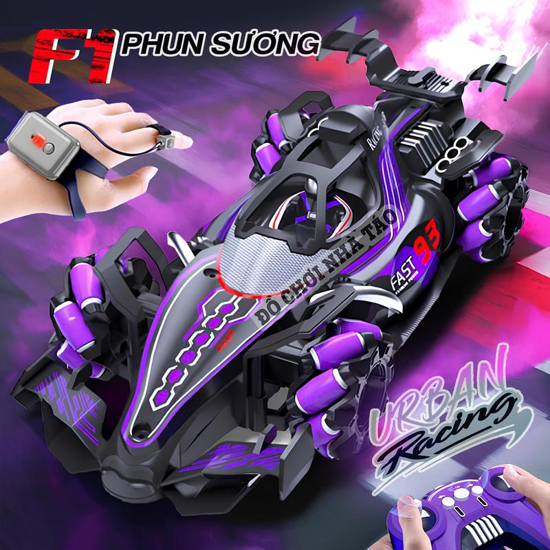 Xe đua F1 Urban Racing phun sương xả khói dẫn động 4 bánh xoắn đèn led pin sac cho bé Đồ Chơi