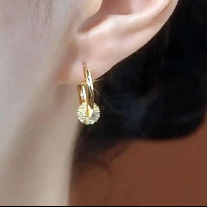(Bebas beli 2 dapat bonus) A170 COD Anting bulat bola cakep titanium simple elegan wanita Korea 5