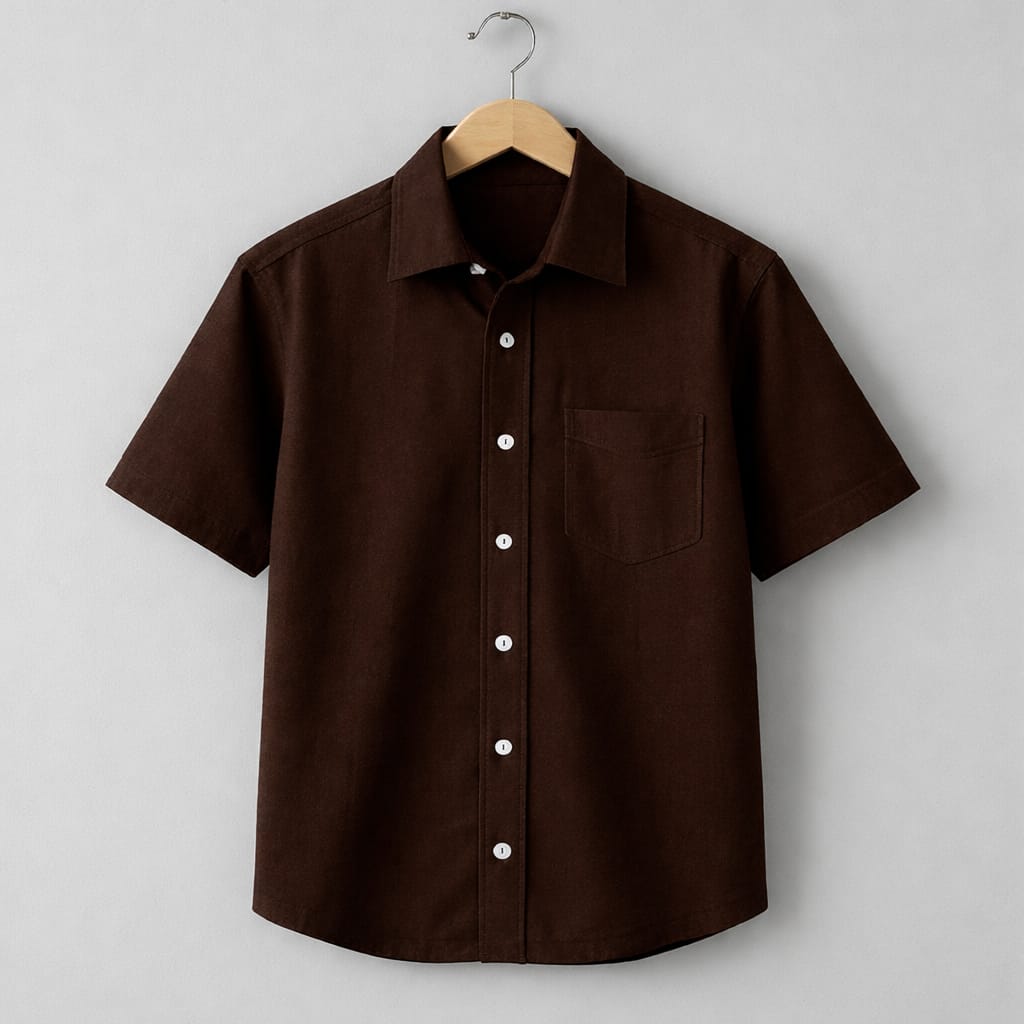 Kemeja Polos Lengan Pendek Pria Cokelat Mahogany Bahan Katun Sigaret Slimfit Baju Laki Laki Tebal Adem Kemeja Polos Lengan Pendek Pria Cokelat Mahogany Bahan Katun Sigaret Slimfit Baju Laki Laki Tebal Adem