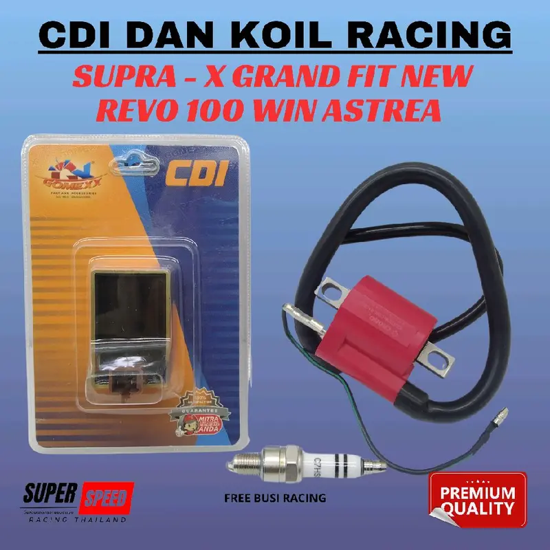 Cdi Racing Supra X Lama Supra Fit Lama/New Grand Revo Lama Plus Koil dan Busi Racing Motorcycle 3