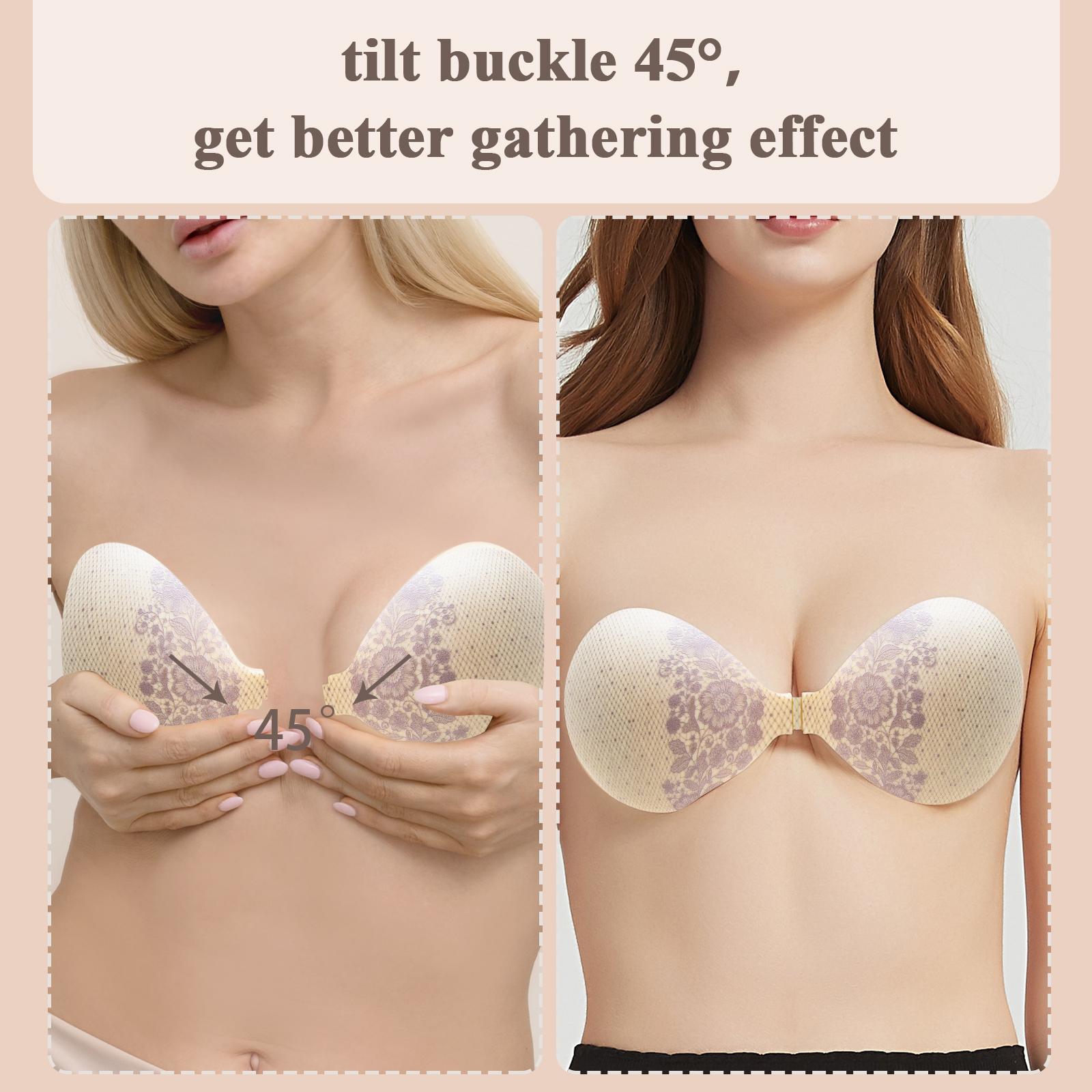 Strapless Bra Backless Push Up Self Adhesive Bra Invisible U