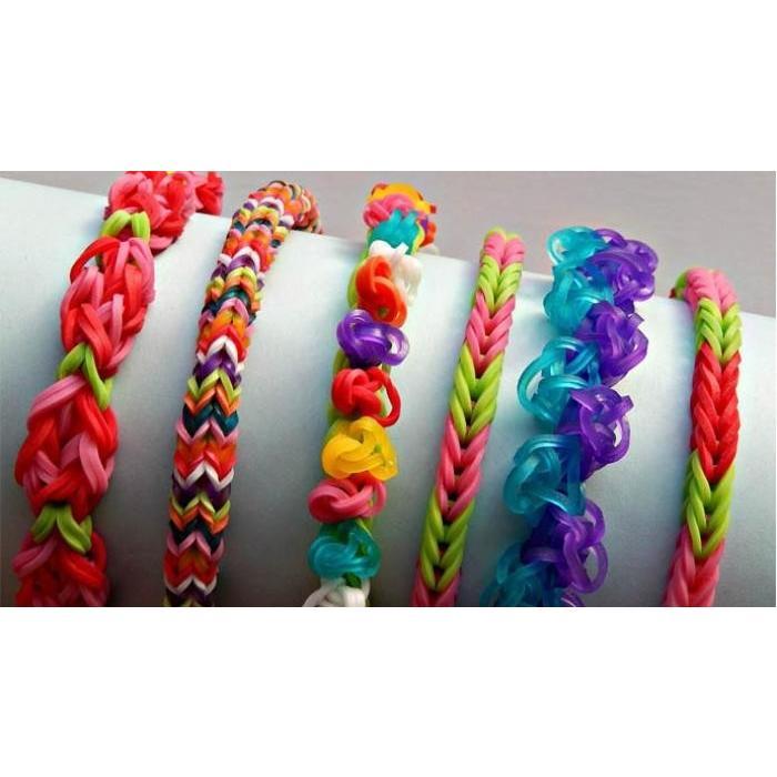 STOK NEW (❤💘) RAINBOW LOOM BANDS / GELANG KARET WARNA WARNI / TALI KARET LOOM 2