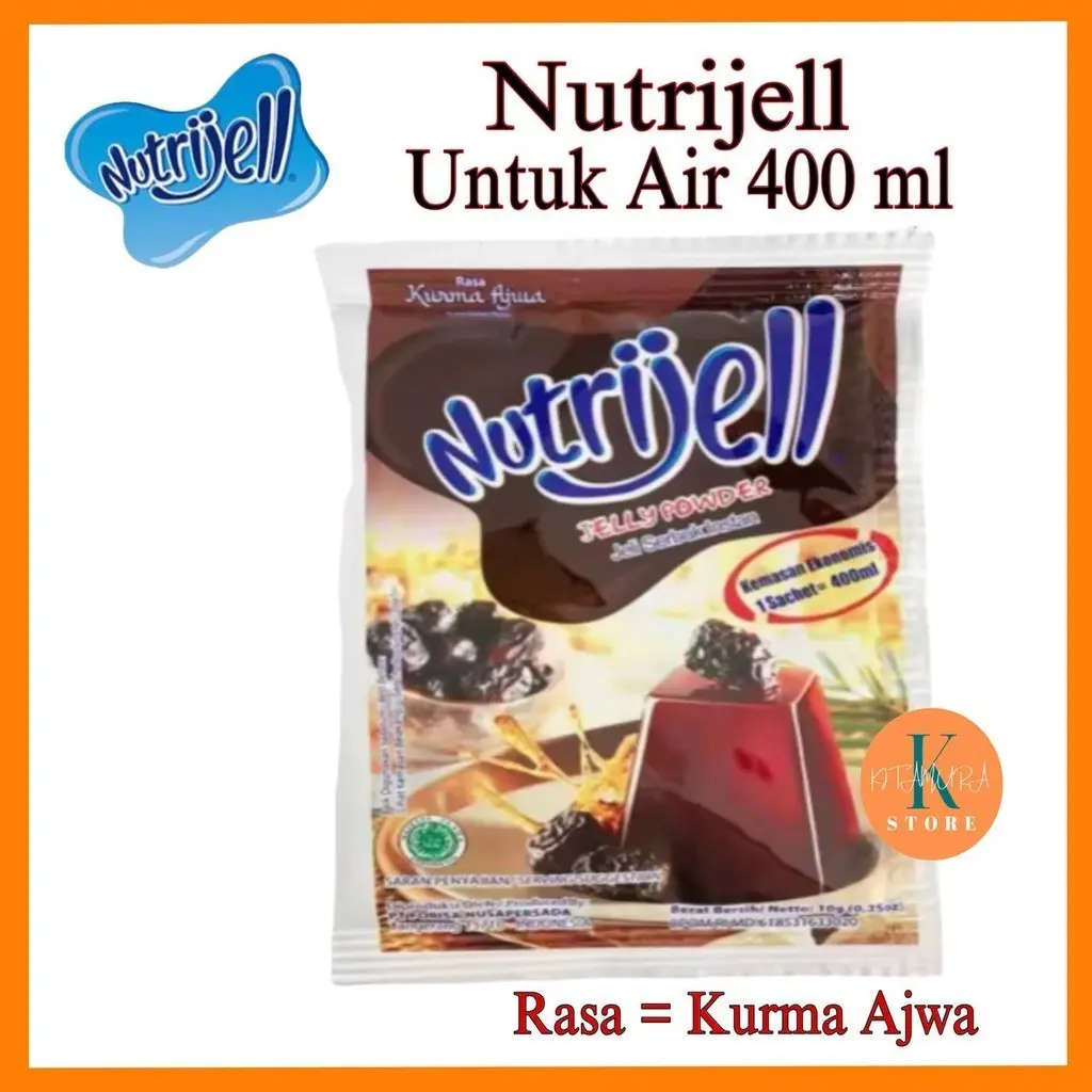 NUTRIJELL KURMA AJWA KEMASAN DUS 12X10g JELLY POWDER INSTANT AGAR AGAR Jeli