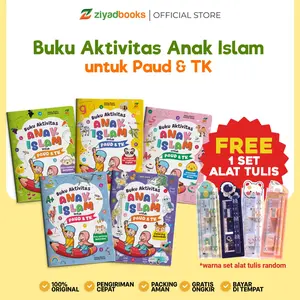 (Isi 5 Buku) Buku Aktivitas Anak Islam Untuk Paud dan TK - Buku Aktivitas Anak Muslim Lengkap 2-5 Tahun - Busy Book Muslim - Ziyadbooks