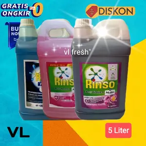 Deterjen Cair 5 Liter / Detergen Loundry Sabun Cair NON STIKER Biru Merah Pink