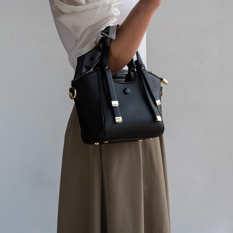[LIVE - 8882] Túi Xách Nữ Da Mềm Thời Trang Quảng Châu Cao Cấp Chi Tiết Mạ Vàng Tặng Kèm Khăn Lụa bag 7