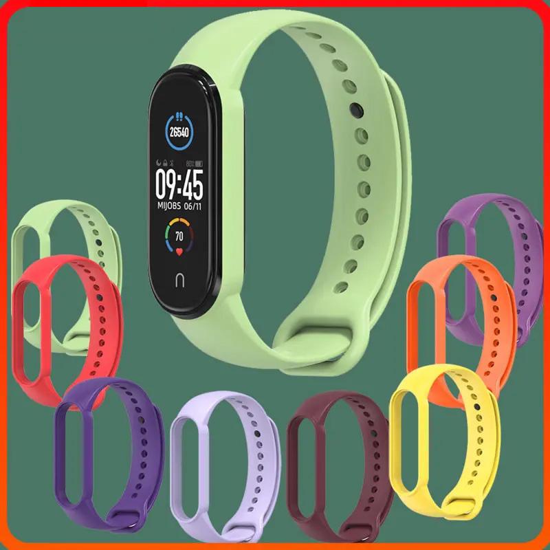 Dây đeo bằng Sợi Carbon cho Mi Band 7, 6, 5, 4, 3, Dây đeo cổ tay silicon thể…