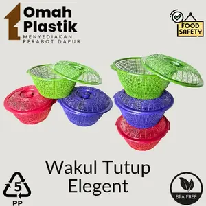 WAKUL TUTUP ELEGENT - BESEK NASI TUTUP HAJATAN - MARANG TUTUP NASI BERKATAN BAHAN PLASTIK PP5 TEBAL AWET