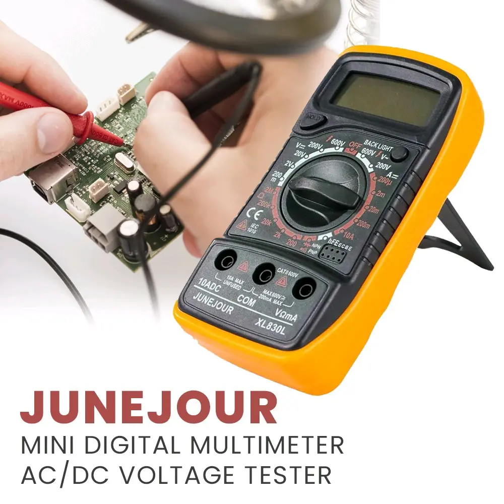 Junejour Mini Digital Multimeter AC/DC Voltage Tester - XL830L