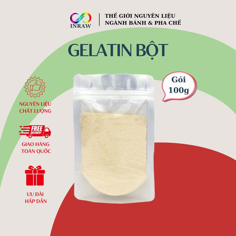 Bột Gelatin làm bánh, nấu chè xuất xứ Pháp (Gói 100gr / 200gr)