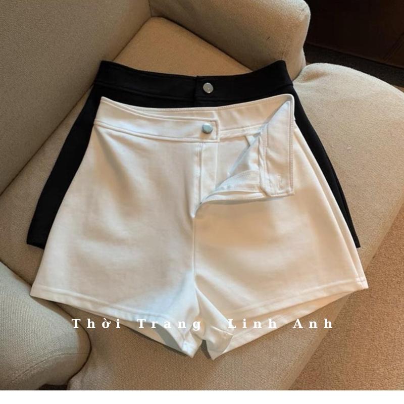 Quần Short Nữ Cạp Cao 1 Cúc Chất Liệu Umi CO Giãn Dáng  Ngắn Hàn Cao Cấp Co Giãn Tôn Dáng Kiểu Mặc ở Nhà Quần Voi Women