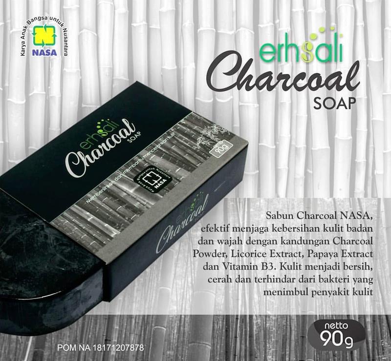 Kulit Bersih, Halus, dan Cerah Alami dengan Erhsali Charcoal Soap pembersih badan sabun  mandi Kotoran Kusam 2
