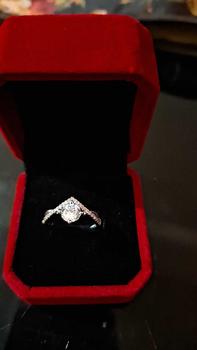 Product Review of OS2-R29 Cincin Wanita Permata Shiny Jewelry Garansi 1 Tahun Free Box COD Perhiasan Aksesoris Gift Anniversary Pacar Pasangan Cewek Cewe Kado Istri Ulang tahun Anti Karat Luntur High Quality Grade VVS1 5A Original Store R29 from ** H**i ** 0