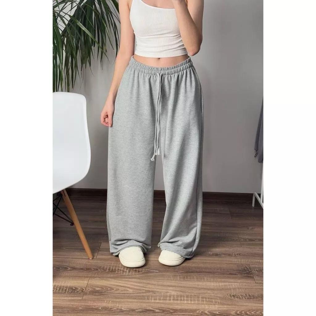 Celana Panjang Baggy Pants Wanita Highwaist Casual Nyaman Lembut Unisex