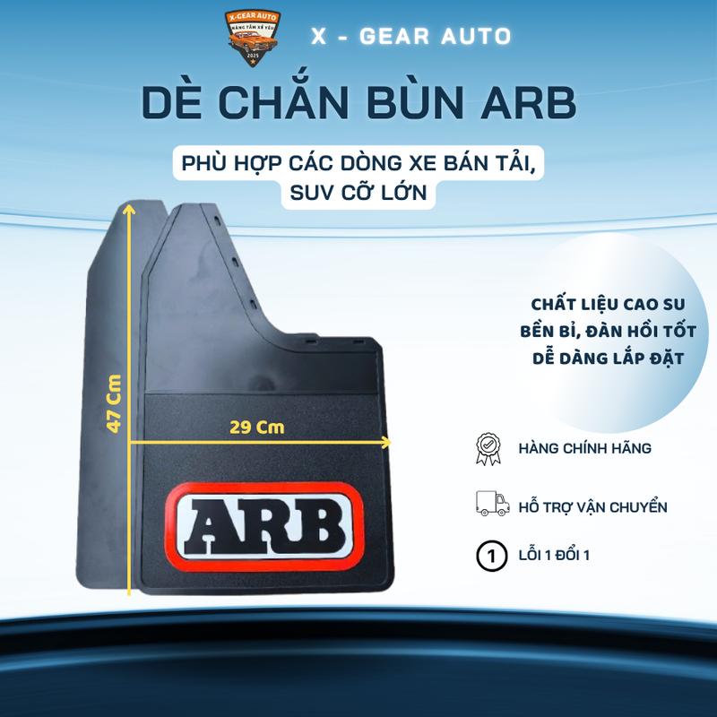{Dè Chắn Bùn} Tấm Chắn Bùn Ô Tô ARB Cao Cấp Chất Liệu Cao Su Dùng Cho Xe Bán Tải SUV 7 Chỗ Dễ Dàng Lắp Ráp Độ Bền Cao.