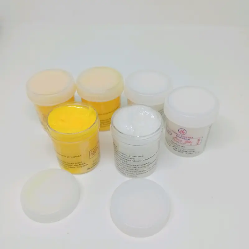 Bedak Ling Si Cream Siang & Malam Whitening Original Ecer Mencerahkan Wajah Hitam Pencerah 2