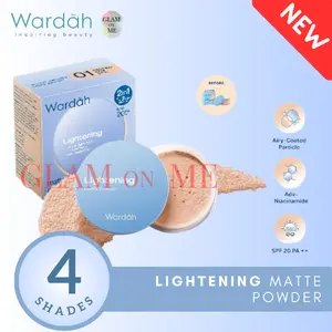 Wardah Lightening Matte Loose Powder 20g – Bedak Tabur Ringan, Tahan Lama & Mencerahkan!